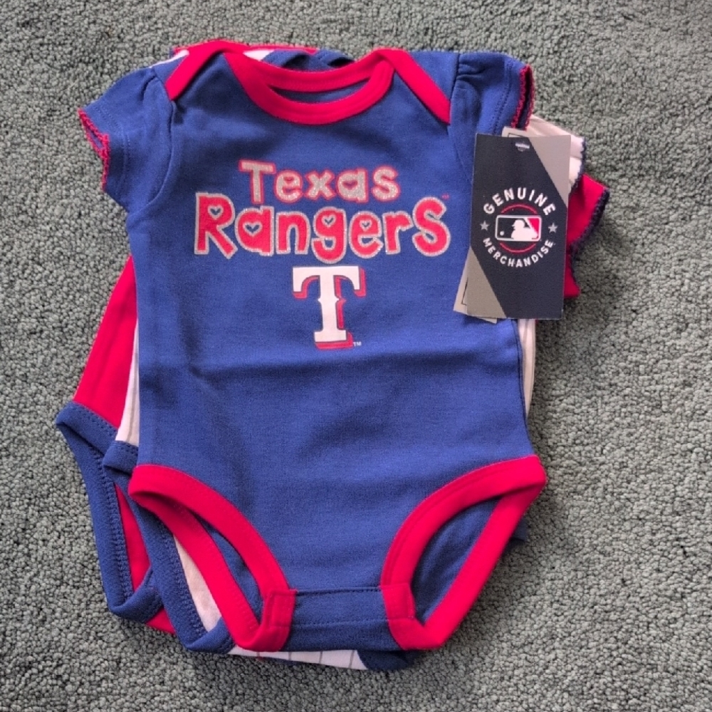 Texas Rangers Baby Bodysuit Set
